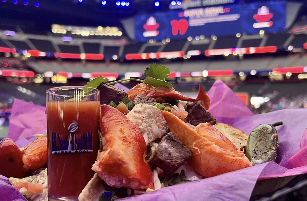 Baller Eats: Super Bowl Suites Serving Wagyu Hot Dogs, Surf & Turf Nachos, King Crab and More